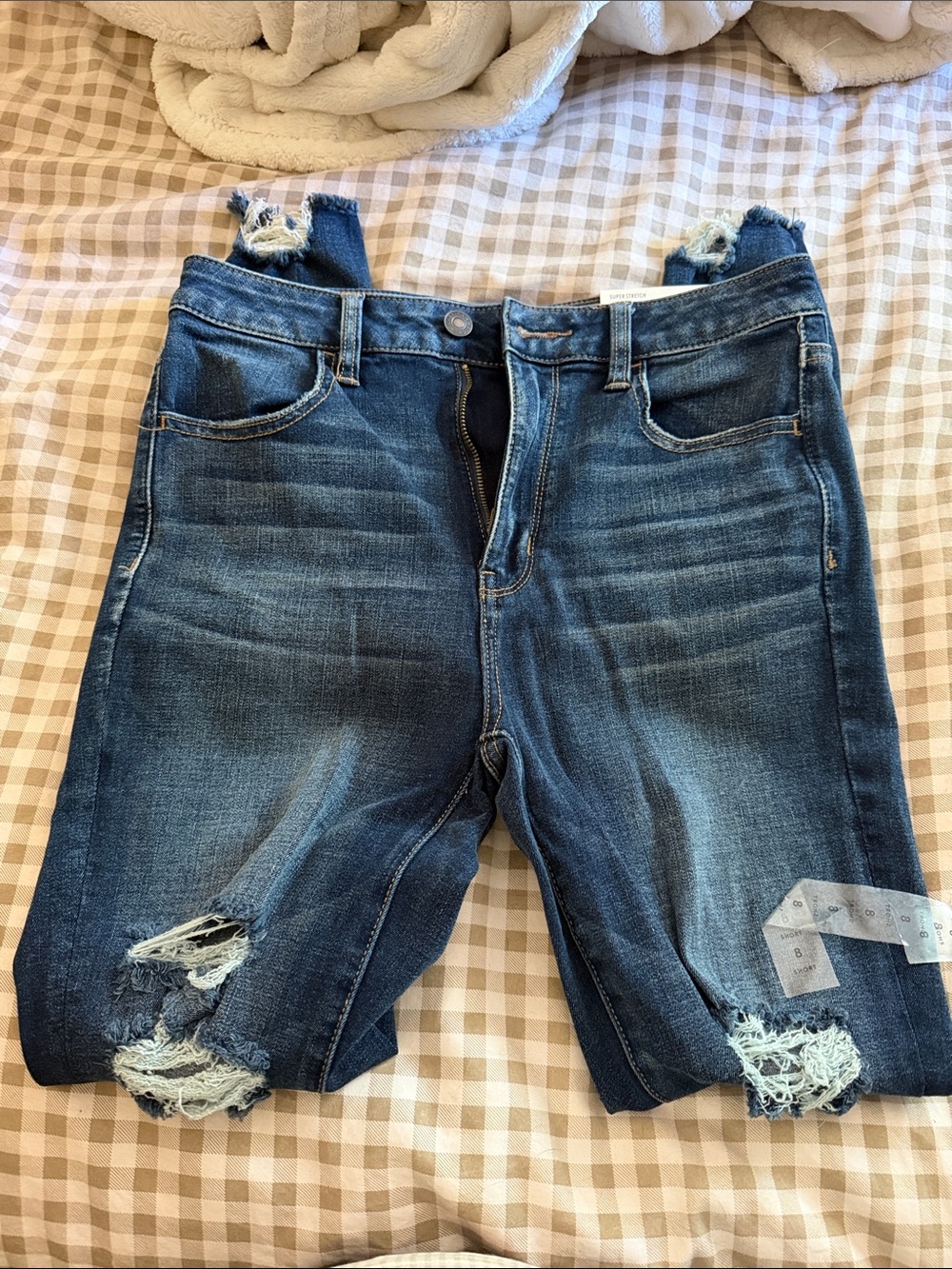American Eagle Outfitters Distressed Dark Blue Jeans